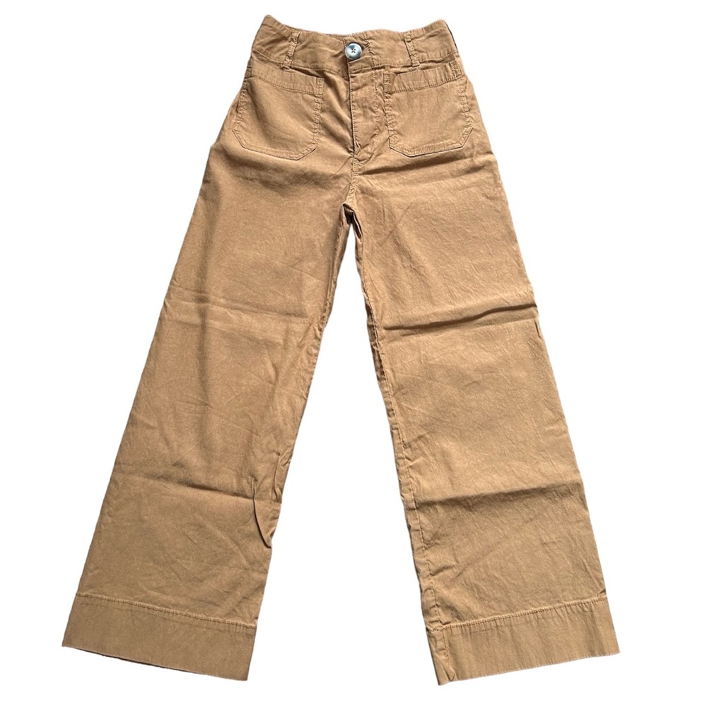 anthropologie brown wide leg pants